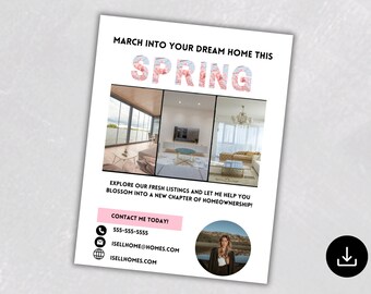 Realtor Newsletter, Real Estate Marketing, Farming Letter, Real Estate Marketing, Realtor Printable, Real Estate Flyer, Instant Download