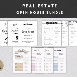 Paquete imprimible de puertas abiertas para agentes inmobiliarios, hoja de inicio de sesión, descarga de folletos de puertas abiertas para agentes inmobiliarios, hoja de formulario de comentarios de puertas abiertas para agentes inmobiliarios, descarga instantánea