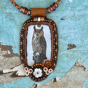 Owl Totem Necklace. Owl Spirit Animal Necklace. Owl Necklace.