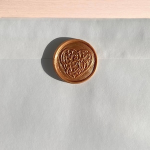 Sceaux de cire « Et nous vous avons créés par paires... » du Coran pour enveloppes de faire-part de mariage musulman