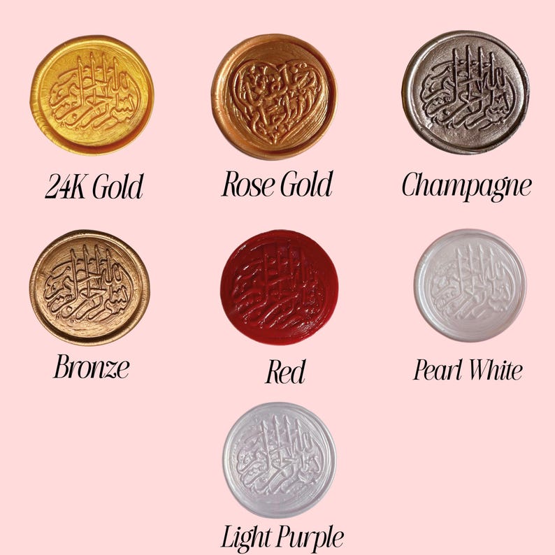 Bismillah Wax Seal Stickers – Self-Adhesive Wax Seals for Islamic Wedding Invitations, Eid Cards, Envelope Seals with Quran Calligraphy image 3