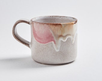 Elegant Cream Pastel Coffee Mug: Large 400ml Capacity - Handmade in Portugal - Artisan Stoneware Cup