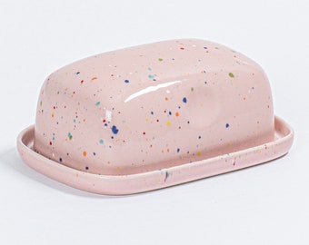 Keramik Butterschale Butter dish Butterdose Butterbehälter Geschenk Weiß Gelb Rosa Pink Grün Lila Handgemacht Eggbackhome Portugal Geschenke