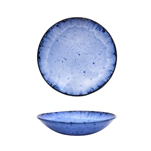 Portuguese Stoneware Deep Plates Set - Handmade Ceramics for Pasta - Gift-Ready Packaging