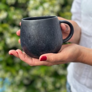 Kaffeetasse 2 Stück I Jumbotasse I Große Kaffee Tasse I Keramik Tasse I Handgefertigte Kaffeebecher mit Henkel I Geschenke