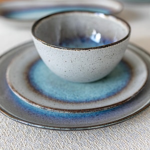 Portuguese Stoneware Cereal Bowls - Set of 4 Handmade Bowls in mixed Colors - Gift for Home Chef