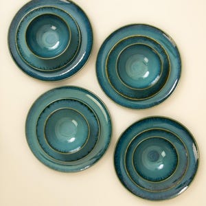 Keramische borden uit Portugal | 12-delige serviesset voor 4 personen | Servies van steengoed | Serviesset | Cadeaus