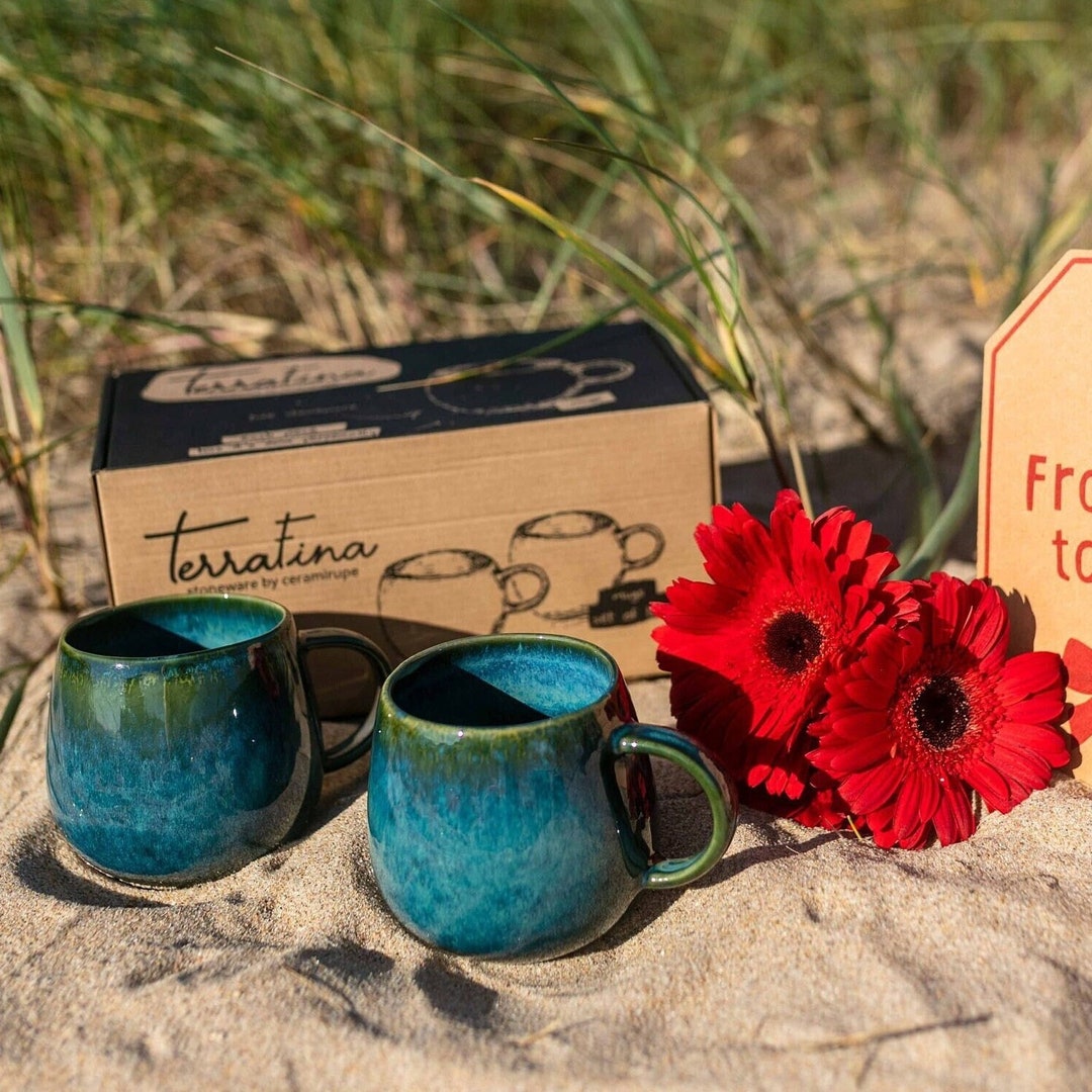Unique Handcrafted Ceramic Coffee Mugs - Set of 2 - Made in Portugal -  Mother's Day Gift - Etsy