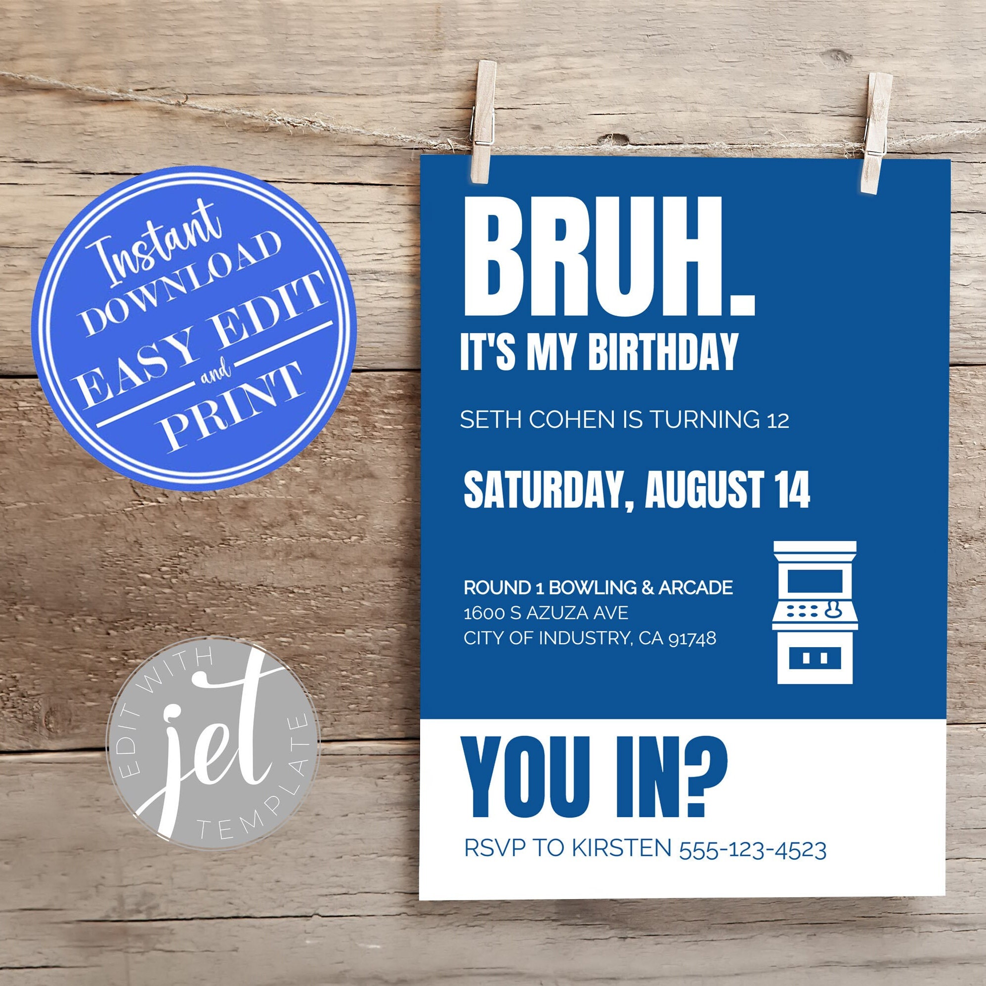 dave-and-busters-party-invitation-etsy