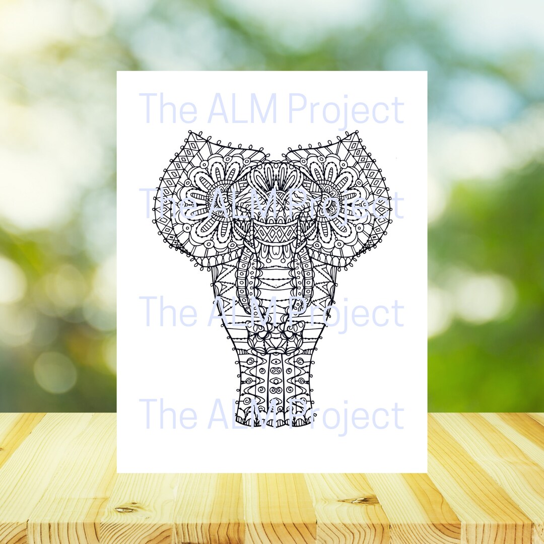 25 Animal Mandala Coloring Book: Printable Adult Coloring Book Instant ...