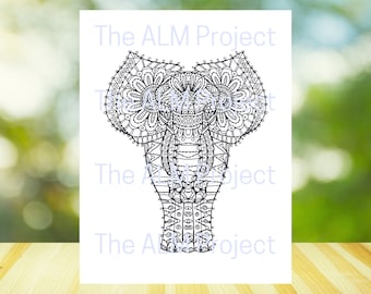 25 Animal Mandala Coloring Book: Printable Adult Coloring Book Instant Download!