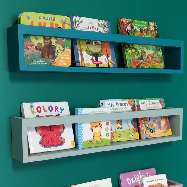 Children bookshelf, Wooden bookshelf, Montessori bookshelf, Children's library, Bookshelf for kids, Nursery bookshelf, Kinderbücherregal