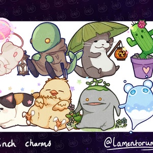 Final Fantasy XIV Minion Creature Epoxy Keychain Charms