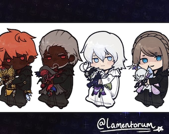 Final Fantasy XIV Pandaemonium Epoxy Keychains