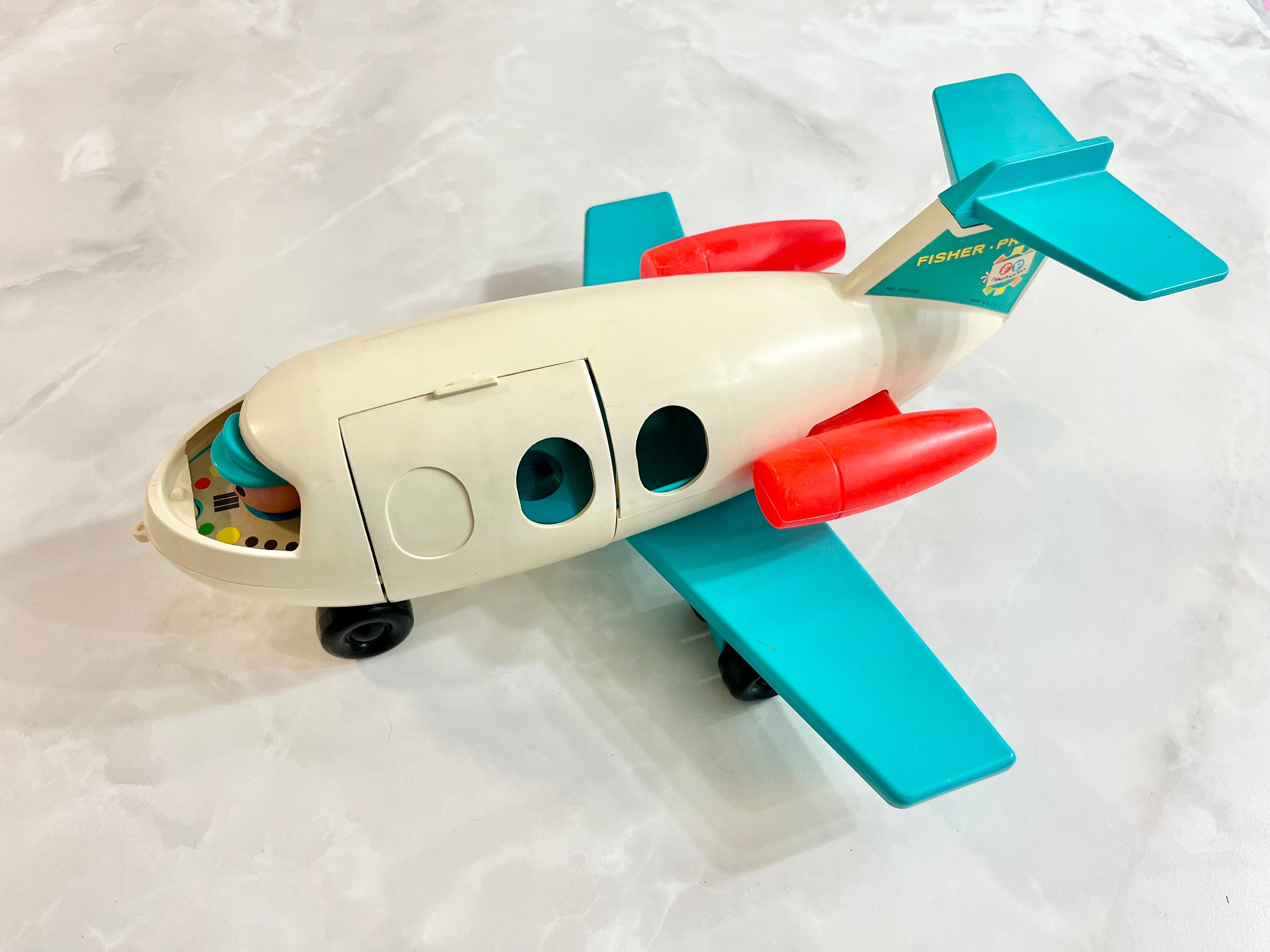 1970's Fisher Price Vintage Little People Toy Jet Airplane