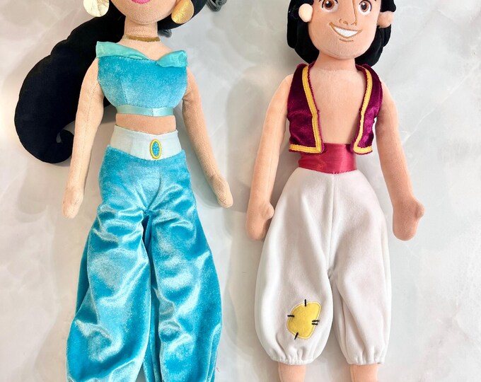 Disney Store Aladdin & Princess Jasmine Plush Dolls 20 Inch Soft Toy - Etsy