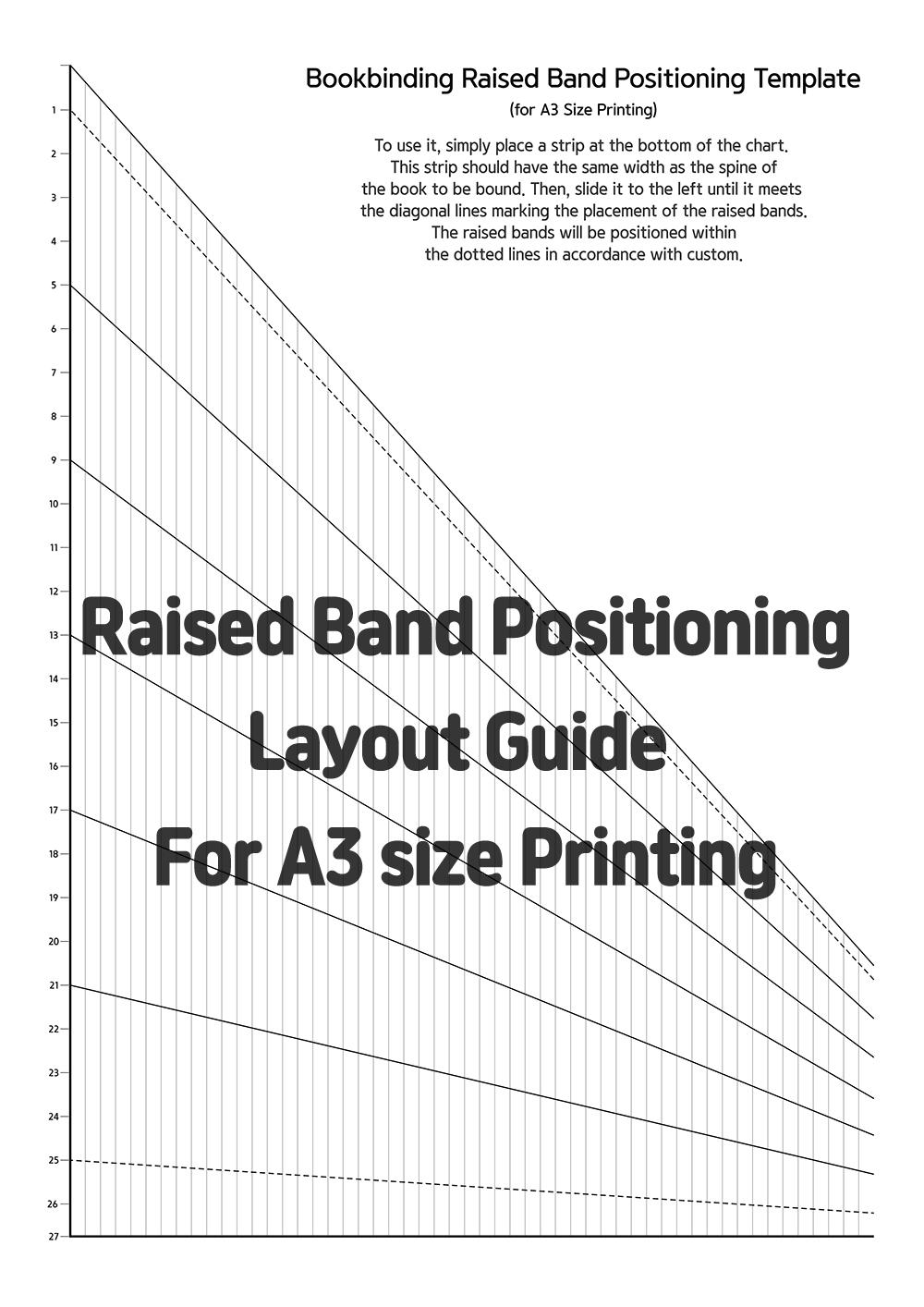 Bookbinding Layout Guide Template for Creating Raised Bands on a Book ...