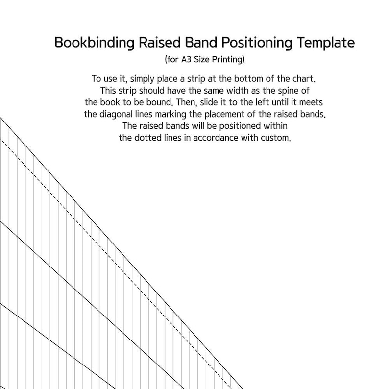 Bookbinding Layout Guide Template for Creating Raised Bands on a Book ...