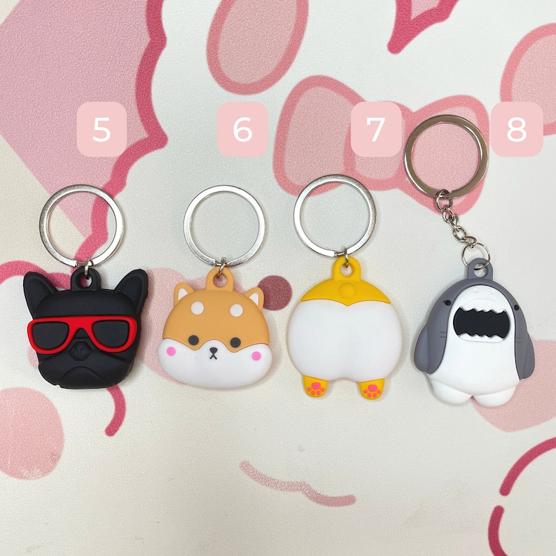 Cute Cartoon Airtag Holder Airtag Keychain Airtag Case Etsy