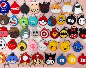 Cute Cartoon AirTag Holder, AirTag Keychain, AirTag Case, AirTag Holder Keychain