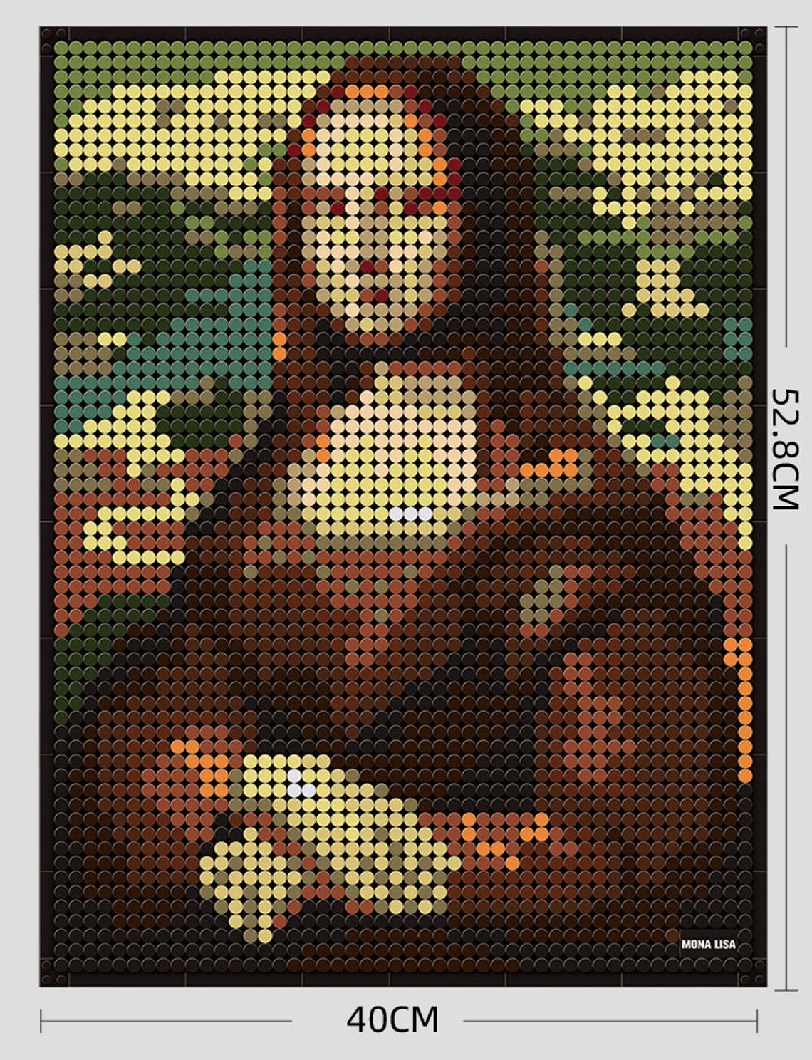 3262 Pieces Custom LEGO® MOC Mona Lisa Pixel Art Mosaic Etsy