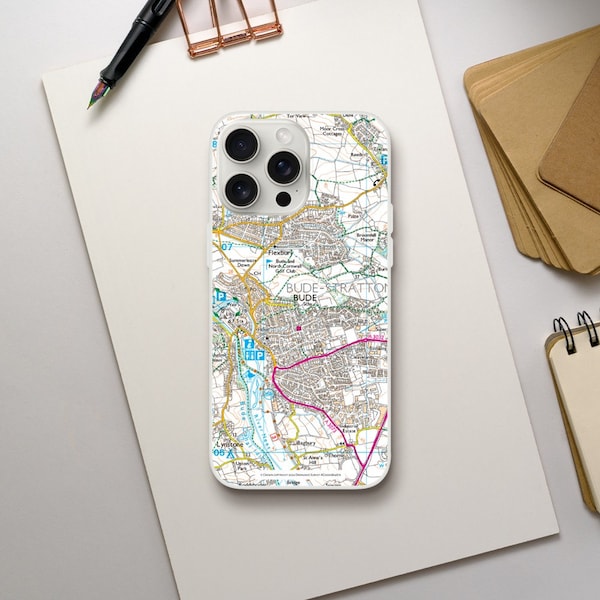 Personalised Phone Case OS Map - Ordnance Survey Custom Phone Case for iPhone/Samsung - Flexi or Tough case