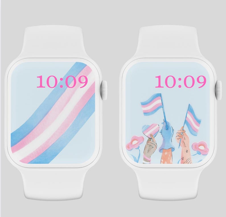Trans Apple Watch Pride Apple Watch Wallpaper, Pride Flag Apple Watch Face, Transgender ...