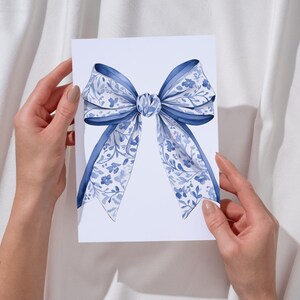 Blue Chinoiserie Bow Bundle Png, Blue and White Coquette Bows Png Blue ...