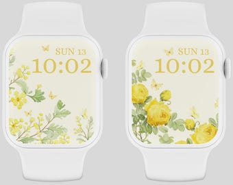 Apple Watch Wallpaper Face Design, Watch Background,Floral Smart Watch Wallpaper, Lock Screen Wallpaper, Wildflower Watch Digital Download,