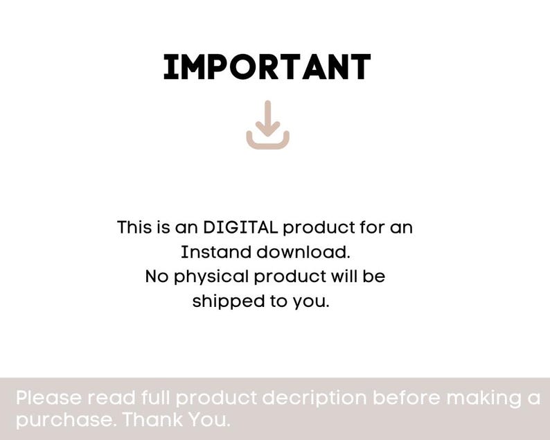 May include: IMPORTANT: This is a digital product for instant download. No physical product will be shipped to you. Please read full product description before making a purchase. Thank You.