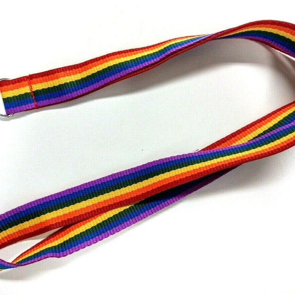 Regenbogen Schlüsselband lang, ca. 45 cm, rainbow pride gay lesbian lanyard