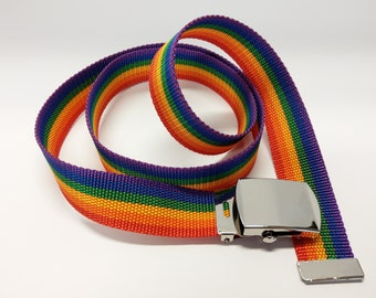 Regenbogen Gürtel, ca. 115 cm, rainbow belt gay lesbian LGBTQ pride queer