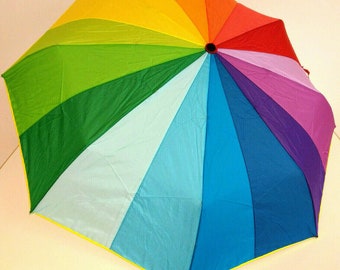 Regenbogen Schirm Taschenschirm, ca. 97 cm Ø, rainbow pride gay lesbian umbrella