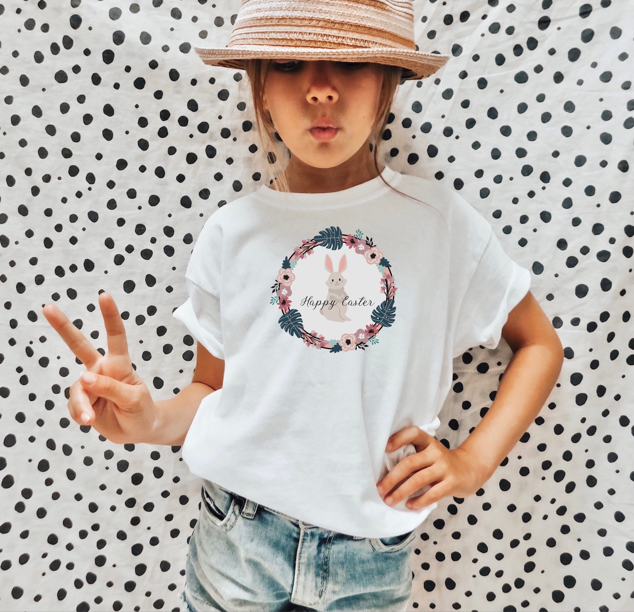 Easter Bunny Tee Happy Easter Kids 