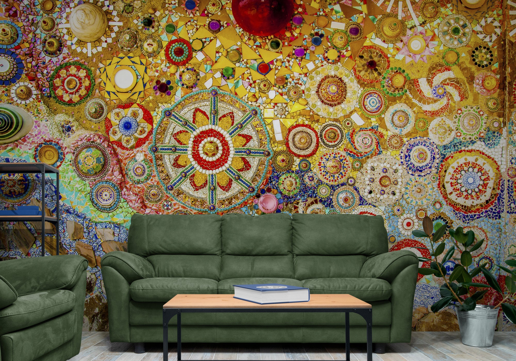Mosaic Wallpaper - Etsy Mosaic Wallpaper - Etsy