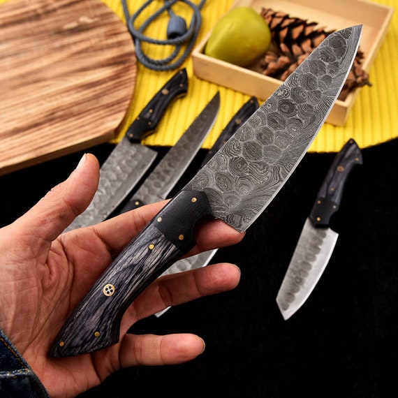 Kitchen Knives Cutlery Custom Handmade HAND FORGED DAMASCUS STEEL