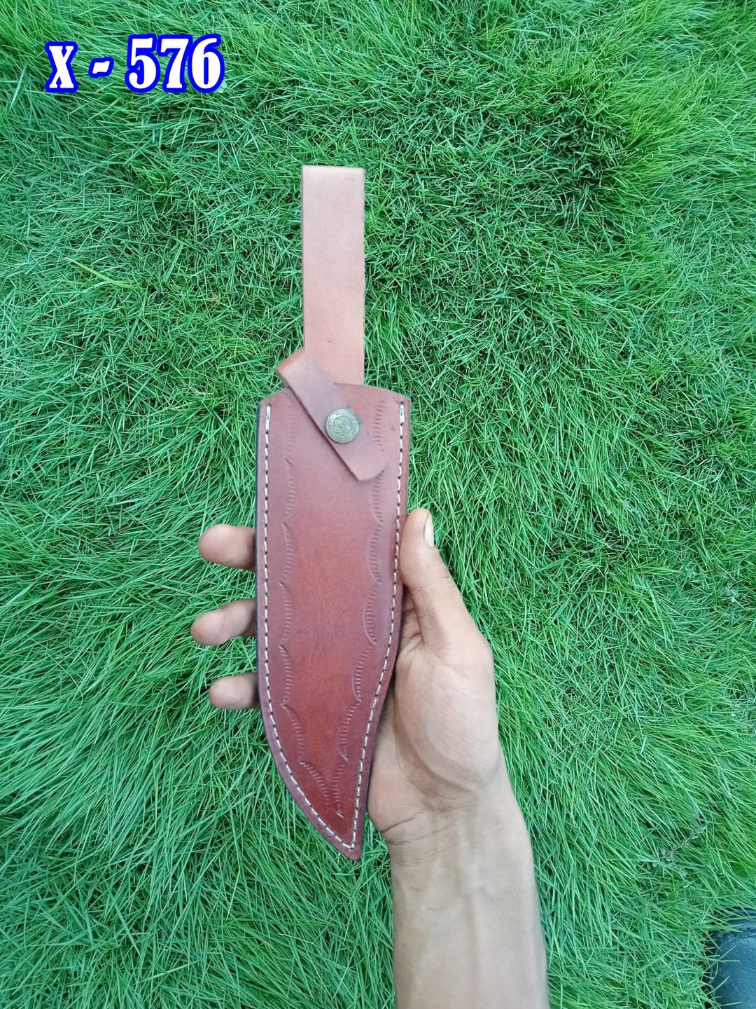 EDC Handmade Fixed Blade Leather Dagger Knife Sheath Holster Blade