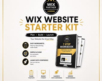 Wix Website Starter Kit | Build a Website Checklist | Small Business Website Planner | DIY Website Guide | Launch Your Website Fast