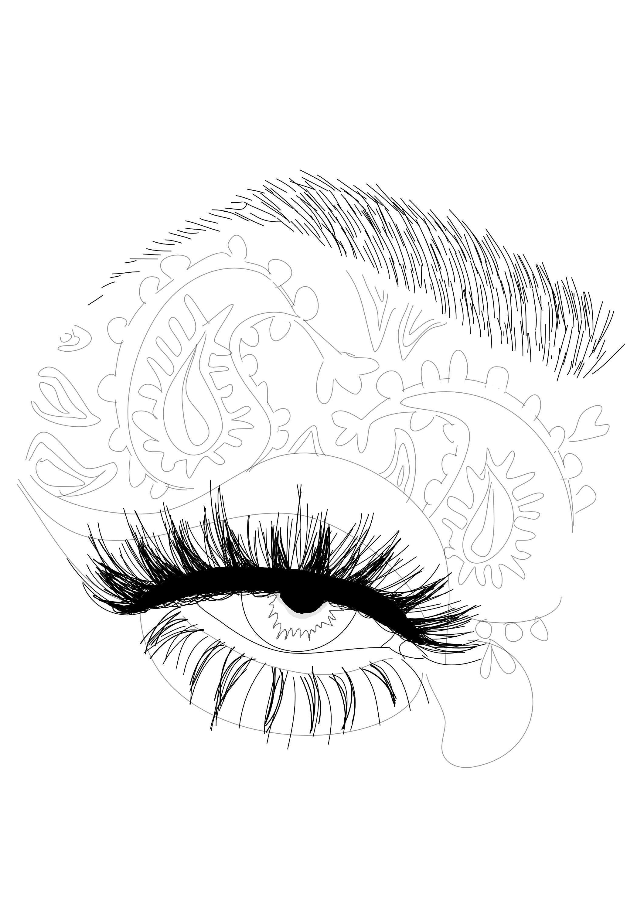 Printable Adult Coloring Pages, Coloring Therapy, Make up Coloring Book