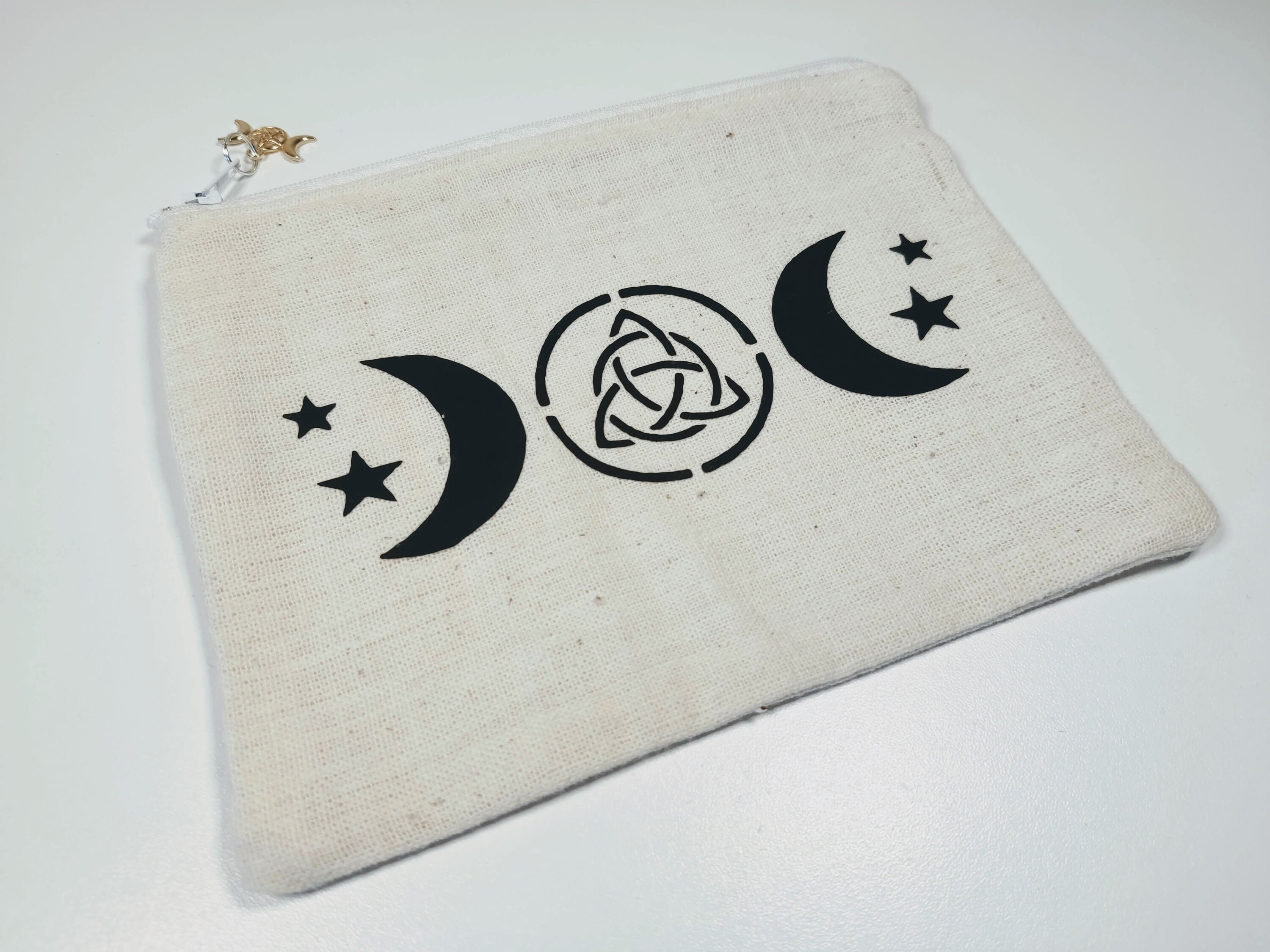 Pochette Celtique, Pochette Triquetra, Trousse Lune