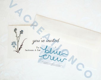 Something Blue | Blue Crew | Invitation Insert | Digital Download/Printable