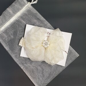 Baby Poofy Organza Bow Headband zdjęcie 6