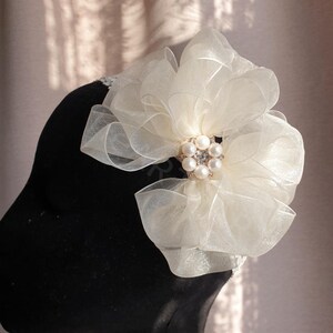 Baby Poofy Organza Bow Headband zdjęcie 5