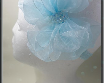 Baby Poofy Organza Bow Headband