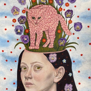 Kitty Brain 2 Postkarte