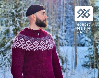 Mormor Sweater Knitting Pattern - UNISEX - Instant Digital Download - PDF