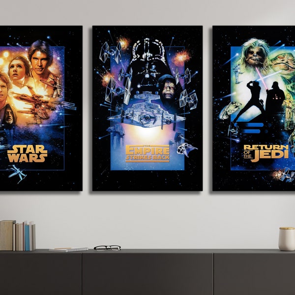STAR WARS Original Trilogy Special Edition Remastered Posters & Canvas Art (A New Hope, Empire Strikes Back, Return of the Jedi)