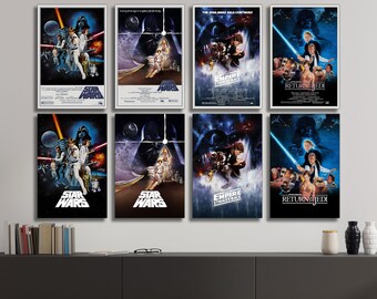 STAR WARS Classic Movie Posters & Canvas Art (A New Hope, The Empire Strikes Back, Return of the Jedi)