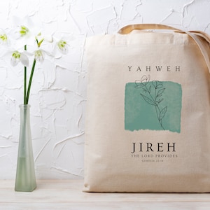 Hebrew Names Of God, Christian tote bag, Tote Bag Aesthetic, Church tote bag, Christian Bible Bag, Faith Based Shopping Bag Cotton Tote Bag