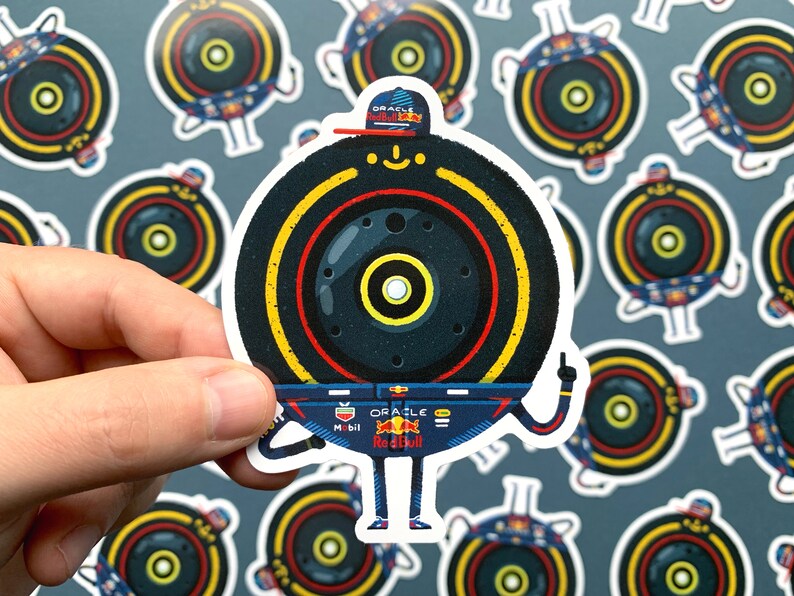 F1 Team Wheel Sticker: Formula One Fan Art, Matte Vinyl Decal - Etsy